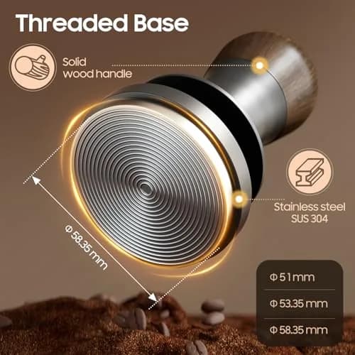 MHW-3BOMBER 58mm Espresso Tamper | Calibrated Barista-Grade Coffee Tool for Indian Markets thumbnail 3