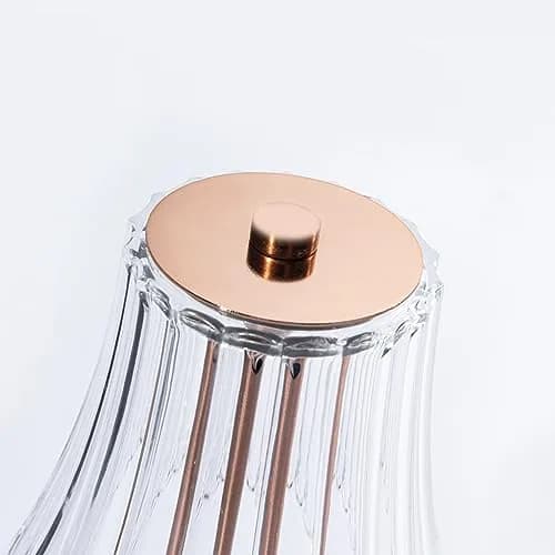 HEQET Cordless Table Lamp 12'' (30.48 cm) | Rechargeable LED Brass Portable Lamp with Dimmer thumbnail 5