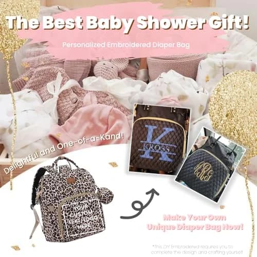 ROSEGIN Diaper Bag Backpack with Changing Pad & Pacifier Case, 35L Large, Waterproof, Cheetah Print | Unisex Travel Baby Bag thumbnail 7