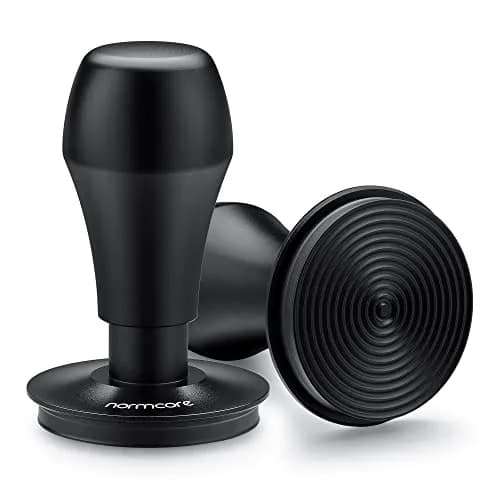 Normcore 58.5mm Titanium PVD Ripple Base Espresso Coffee Tamper V4 with 15lb/25lb/30lb Springs & Stand | Calibrated for 58mm Baskets thumbnail 1