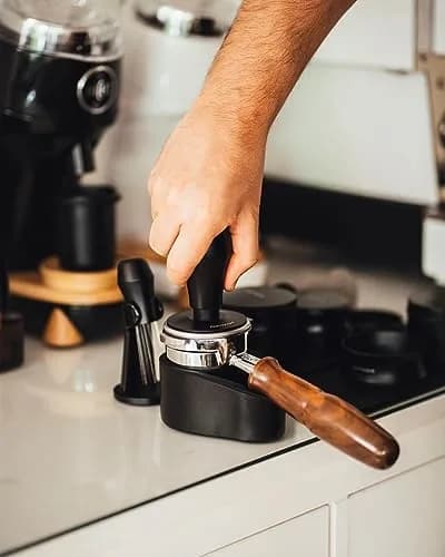 Normcore 58.5mm Titanium PVD Ripple Base Espresso Coffee Tamper V4 with 15lb/25lb/30lb Springs & Stand | Calibrated for 58mm Baskets thumbnail 3
