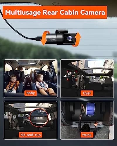 Vantrue N5 4 Channel WiFi Dash Cam 2.7K + 1080P Four Lens | 360° Coverage, Night Vision, GPS, 512GB Support thumbnail 5