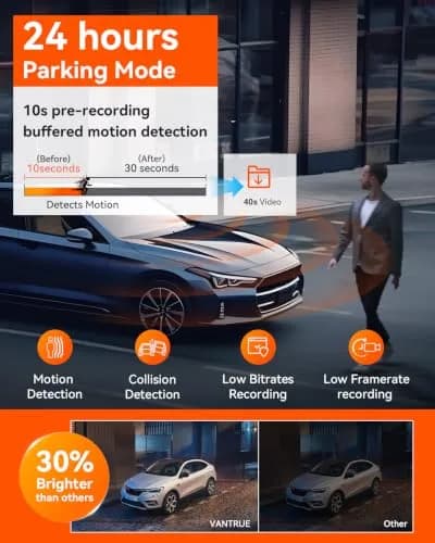 Vantrue N5 4 Channel WiFi Dash Cam 2.7K + 1080P Four Lens | 360° Coverage, Night Vision, GPS, 512GB Support thumbnail 7