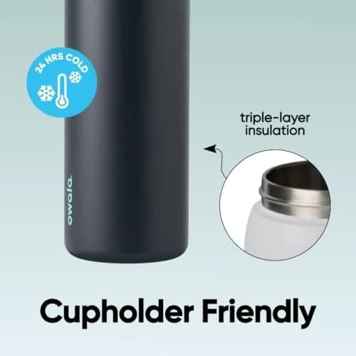 Owala FreeSip Insulated Stainless Steel Water Bottle 40 oz Foggy Tide | Keeps Cold 24 Hours thumbnail 4