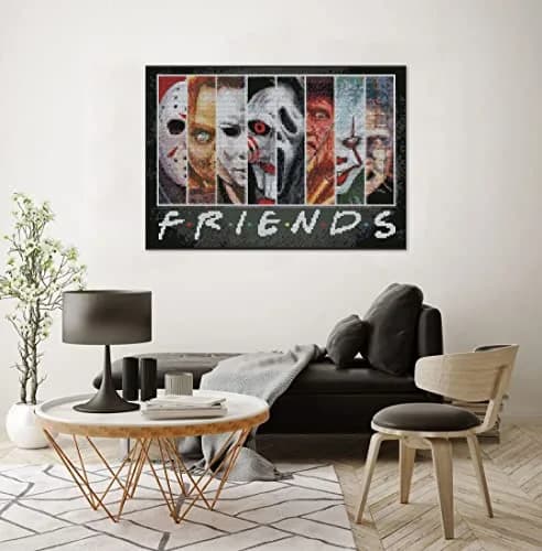 Paintcolor Halloween Horror Stamped Cross Stitch Kit for Adults Beginners 30x40cm (11.8x15.8inch) | Includes Pre-Printed Fabric, Threads, Needles thumbnail 4