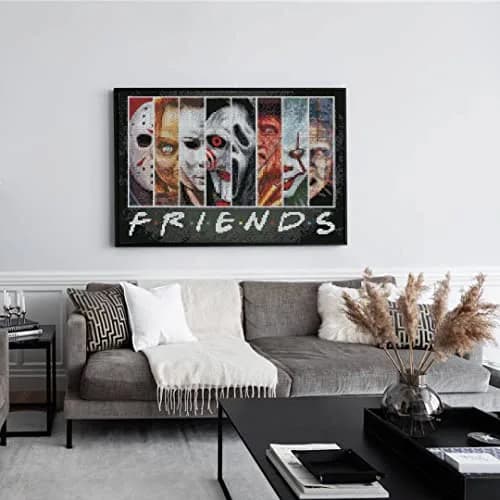 Paintcolor Halloween Horror Stamped Cross Stitch Kit for Adults Beginners 30x40cm (11.8x15.8inch) | Includes Pre-Printed Fabric, Threads, Needles thumbnail 3
