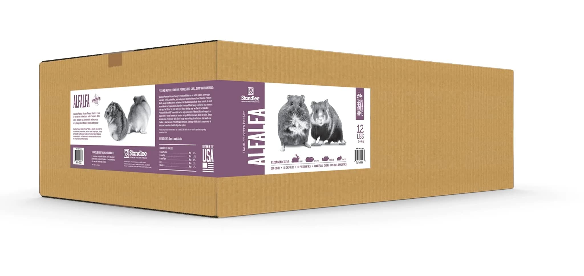 PremiYum Small Animal Alfalfa Hay 12 lb | Natural Fiber & Dental Support - main product image