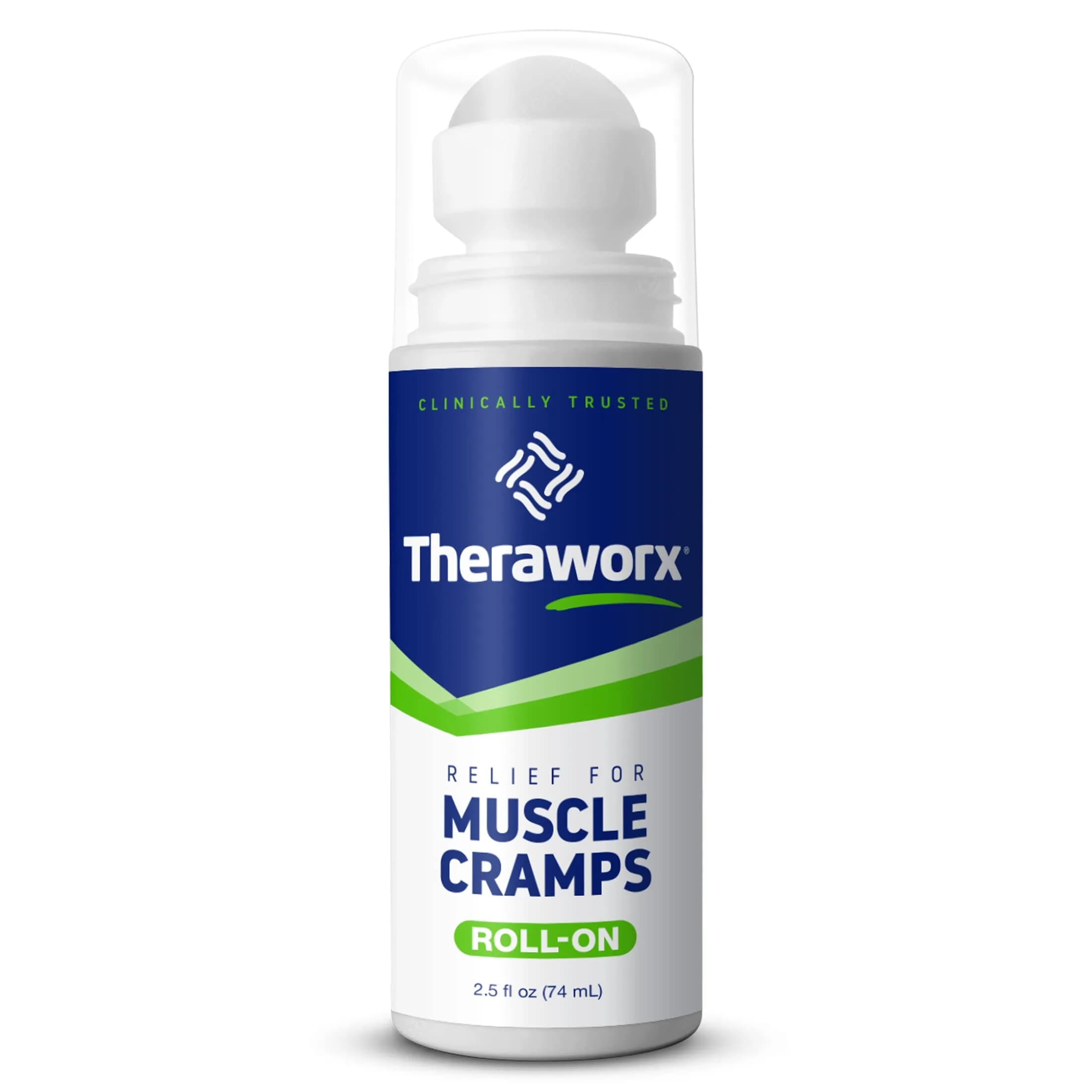 Theraworx Relief for Muscle Cramps Roll-On 74ml (2.5 Fl Oz) | Fast-Acting Magnesium Sulfate for Leg Cramps & Spasms