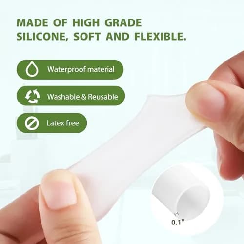 Bukihome Silicone Toe Protectors - 12 Pack Gel Toe Sleeves for Pain Relief & Protection (8L + 4S) | Aloe Vera & Essential Oils thumbnail 5