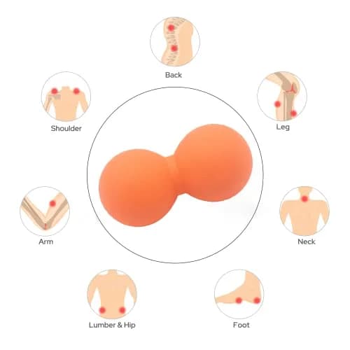 SIMPLECOOL Hard Peanut Massage Ball 12cm | Deep Tissue Trigger Point Relief thumbnail 7