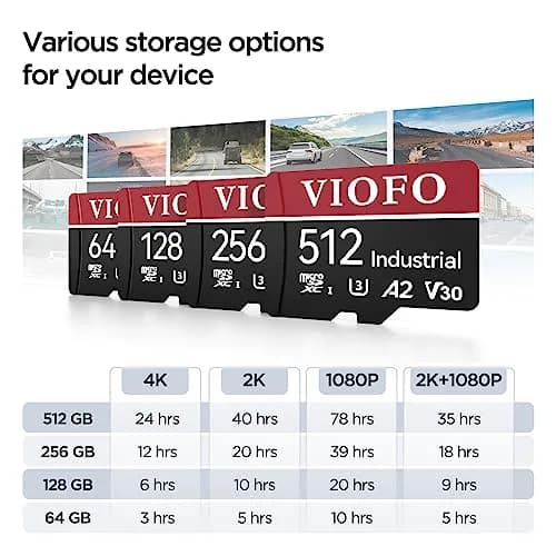 VIOFO 64GB Industrial Grade High Endurance microSDXC Card with Adapter | Dash Cam Ready thumbnail 4