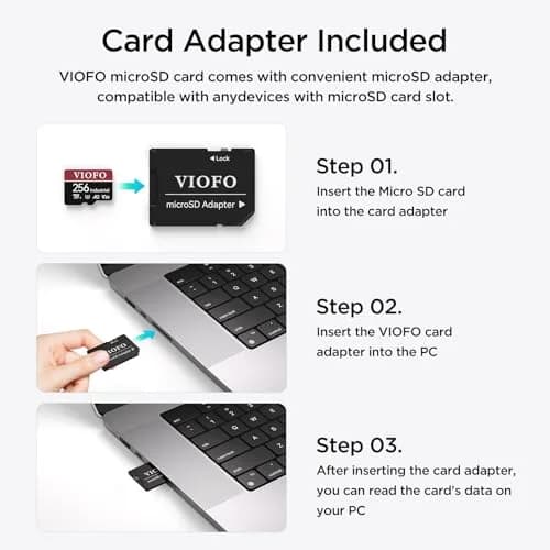 VIOFO 256GB High Endurance microSDXC Card with Adapter | U3 A2 V30 4K Recording thumbnail 3