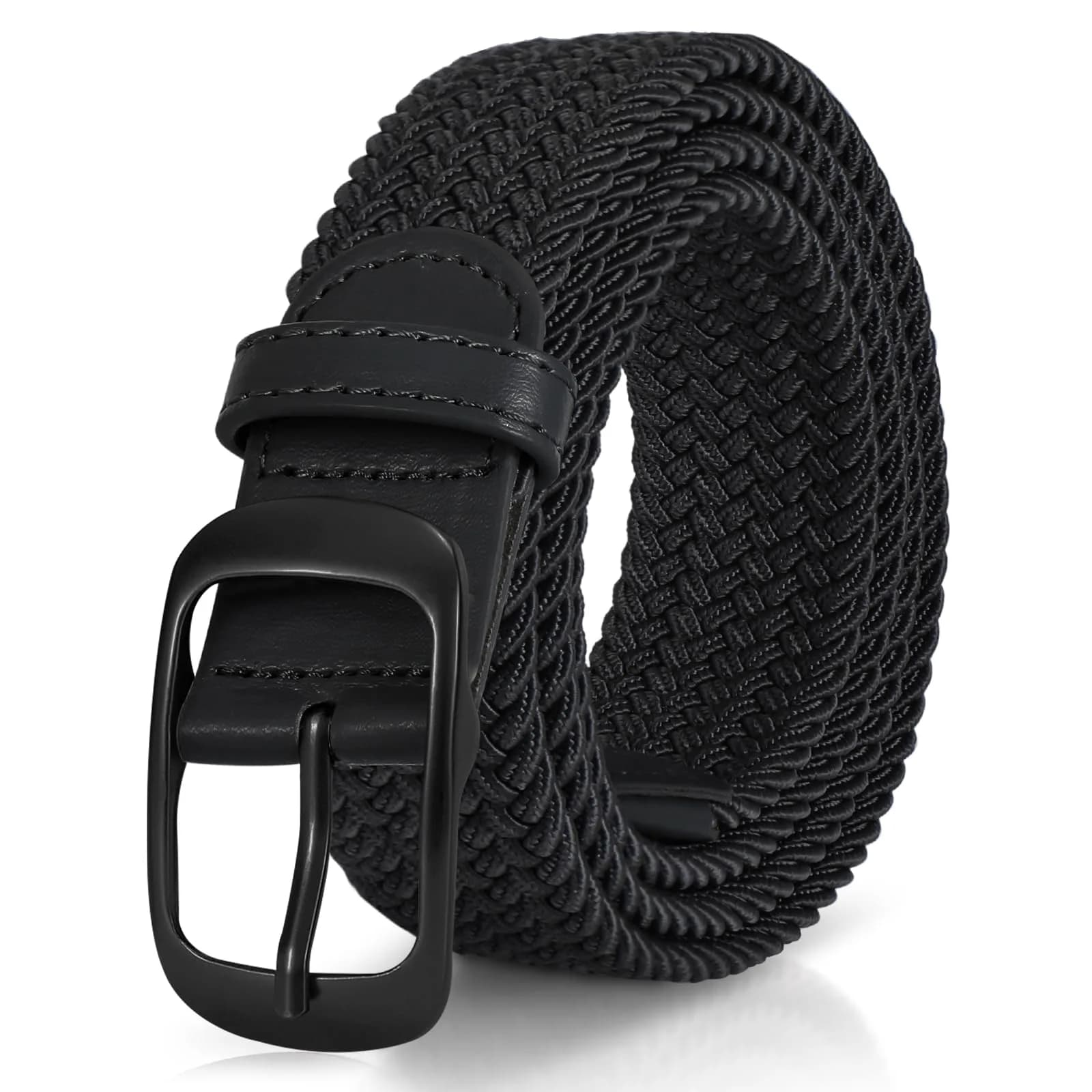 XZQTIVE Braided Belt Stretch Belt for Men and Women 3.5cm (1.38in) | Adjustable No-Hole Design