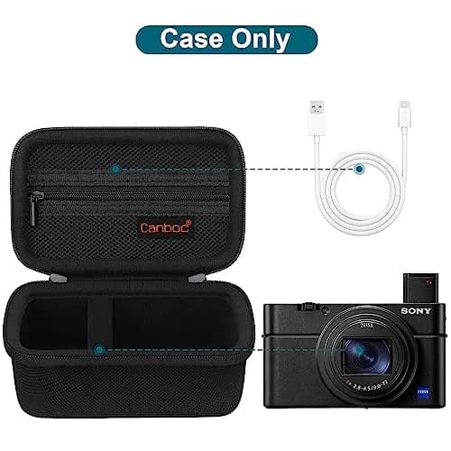 Canboc Black Camera Case for Sony RX100 VII/VI/V/IV/III Compact Digital Camera | Fits Accessories thumbnail 2