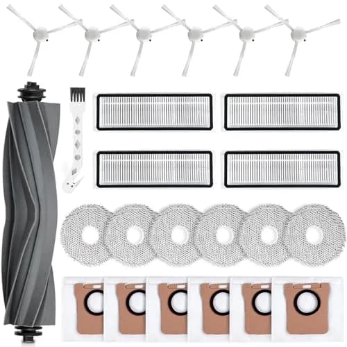 AnDongo 24-Piece Robot Vacuum Accessory Kit for Dreame L10s Ultra / L10 Ultra | 1 Main Brush, 4 HEPA Filters, 6 Sidebrushes, 6 Mop Pads, 6 Dust Bags, 1 Cleaning Brush thumbnail 1