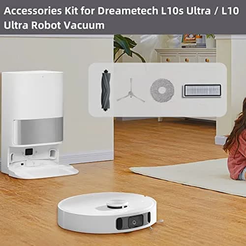 AnDongo 24-Piece Robot Vacuum Accessory Kit for Dreame L10s Ultra / L10 Ultra | 1 Main Brush, 4 HEPA Filters, 6 Sidebrushes, 6 Mop Pads, 6 Dust Bags, 1 Cleaning Brush thumbnail 2