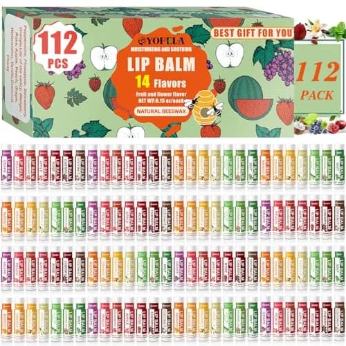 Yopela 112 Pack Natural Lip Balm | Hydrating, Soothing & Repairing Lip Care with Vitamin E & Coconut Oil thumbnail 1