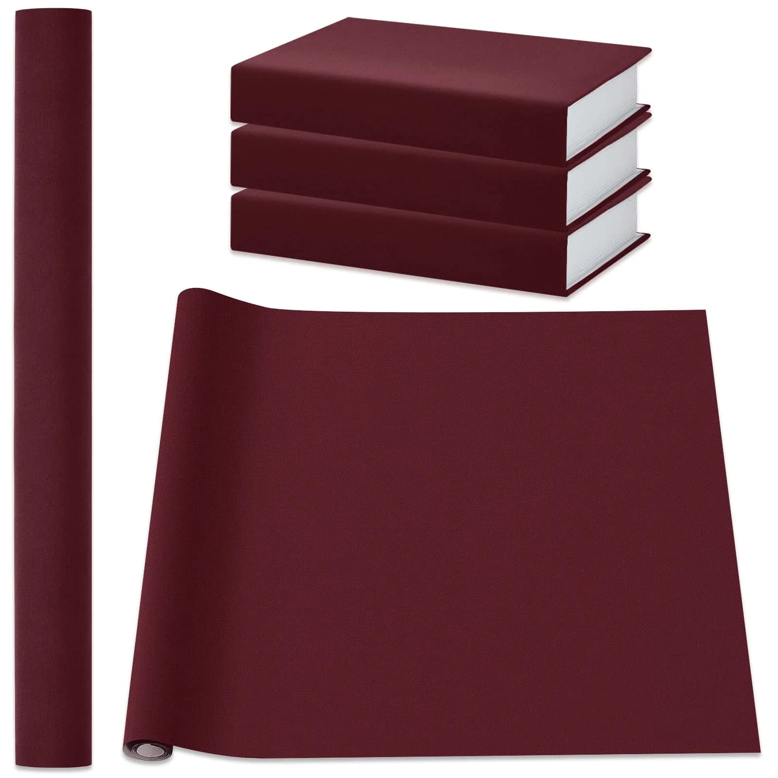 PerKoop Book Cloth Fabric Surface 40x16 Inch Dark Red | Classic Bookbinding Material - main product image