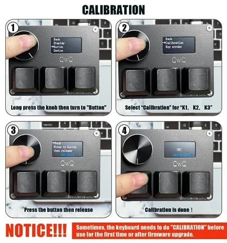 BTXETUEL SayoDevice O3C Mini Keypad with Hall Switches, Knob, Screen & 8000Hz Polling | 3 Magnetic Linear Switches thumbnail 4