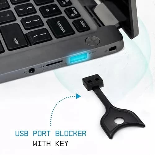PortPlugs USB-A Port Blockers (10-Pack) with Key Lock | Prevent Data Theft & Dust thumbnail 2