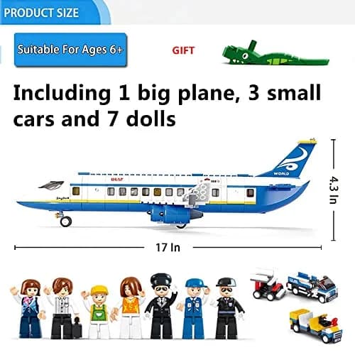 ENHANA City Airplane Station Building Blocks 463 Pieces | STEM Learning Toy for Kids 6-12 thumbnail 6
