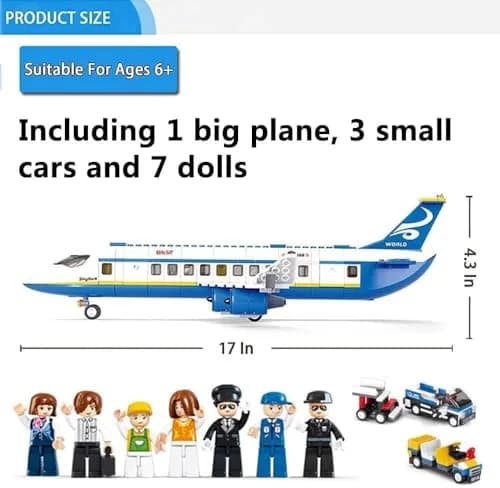 ENHANA City Airplane Station Building Blocks 463 Pieces | STEM Learning Toy for Kids 6-12 thumbnail 7