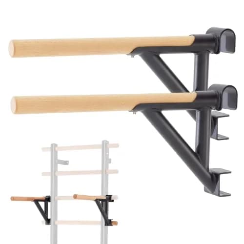 DHT Double Bar Bracket for Swedish Ladder | Adjustable Upper Body Exercise Accessory thumbnail 1