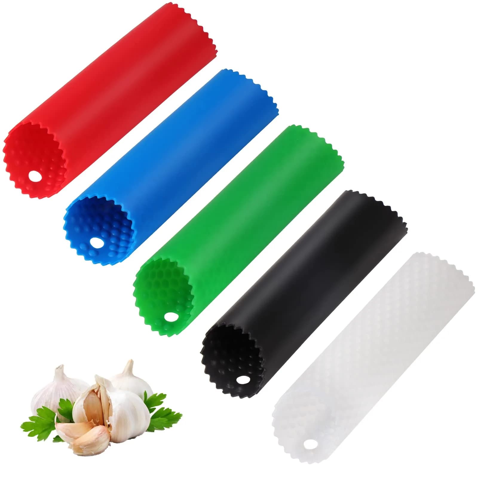 Sinnsally Silicone Garlic Peeler Roller Tube 15cm (5.5 inches) | Easy Quick Garlic Skin Remover