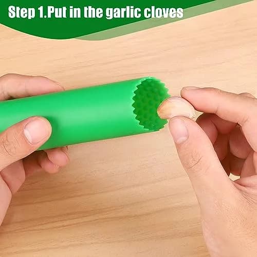 Sinnsally Silicone Garlic Peeler Roller Tube 15cm (5.5 inches) | Easy Quick Garlic Skin Remover thumbnail 2