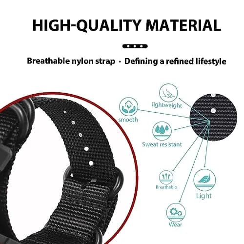uEmoh Nylon Watch Band Replacement for Casio G-Shock 16mm | Water-Resistant & Durable (70-120c) thumbnail 2