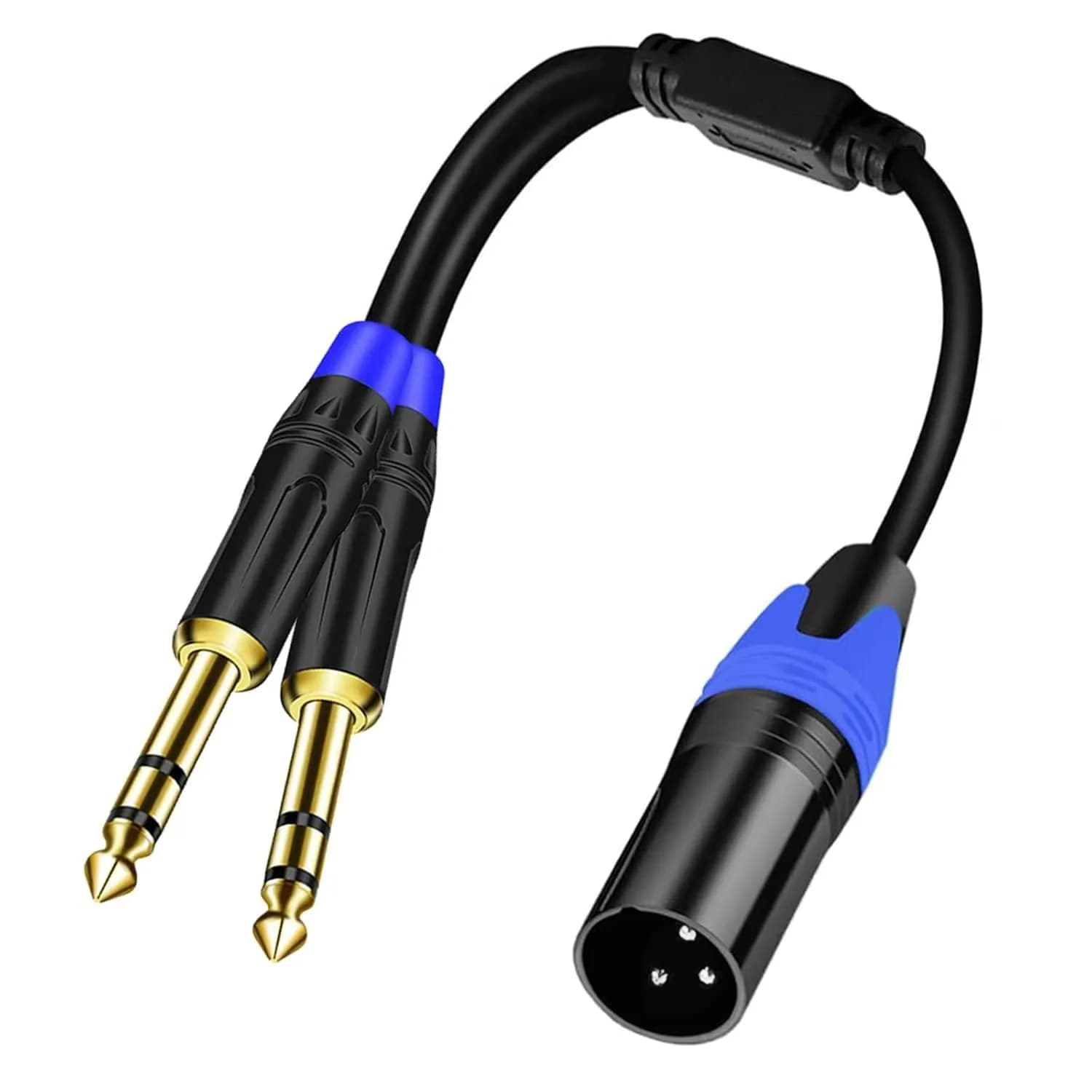 Seefeful 6.35mm Dual TRS to XLR Male Cable 0.3m (11.8 inches) | Balanced Audio Y Splitter for Microphones & Mixers - main product image