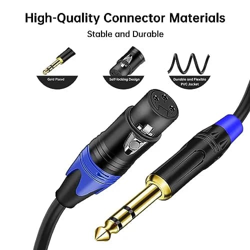 Seefeful Dual 1/4 Inch TRS to XLR Female Cable 2M (6.6FT) | Balanced Audio Y Splitter for Microphones, Mixers, Amplifiers thumbnail 6