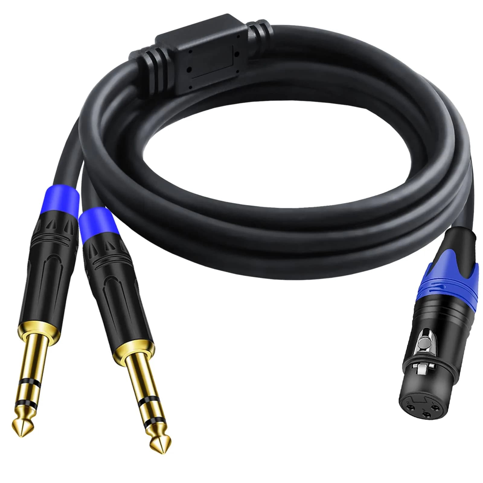 Seefeful Dual 1/4 Inch TRS to XLR Female Cable 2M (6.6FT) | Balanced Audio Y Splitter for Microphones, Mixers, Amplifiers - main product image