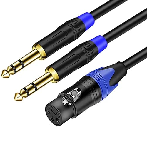 Seefeful Dual 1/4 Inch TRS to XLR Female Cable 2M (6.6FT) | Balanced Audio Y Splitter for Microphones, Mixers, Amplifiers thumbnail 8