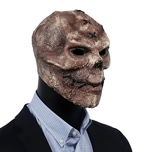 Vmonke Creepy Full Head Skull Mask Halloween Scary Latex Helmet for Cosplay Party Props | Realistic & Comfortable Fit thumbnail 2
