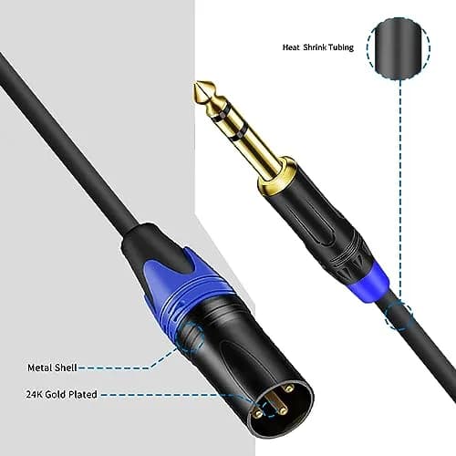 Seefeful Dual 1/4" TRS to XLR Male Cable 2m (6.6ft) | Balanced Audio Y Splitter Patch Cord for Microphone, Mixer, Amplifier thumbnail 8