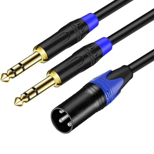Seefeful Dual 1/4" TRS to XLR Male Cable 2m (6.6ft) | Balanced Audio Y Splitter Patch Cord for Microphone, Mixer, Amplifier thumbnail 9