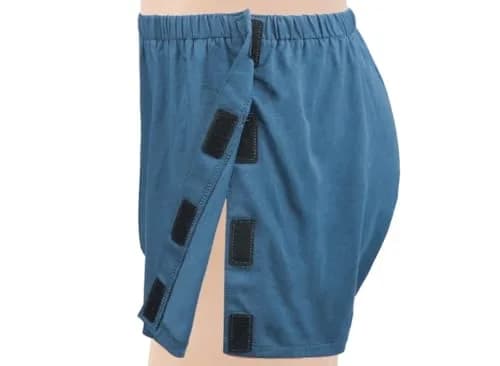 SIQITECHNO Post Surgery Underwear Cotton Tear away Reusable Boxer Shorts Blue | Breathable & Reusable Recovery Briefs thumbnail 1