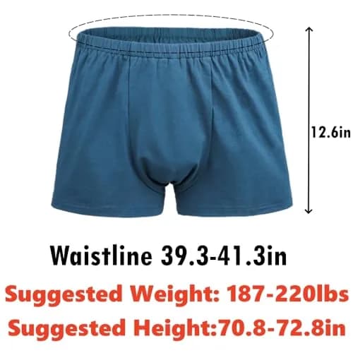 SIQITECHNO Post Surgery Underwear Cotton Tear away Reusable Boxer Shorts Blue | Breathable & Reusable Recovery Briefs thumbnail 3