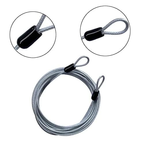 GOMRQING 30FT (914cm) Security Cable Lock | Braided Steel Coated Wire Rope for Outdoor Travel & Luggage thumbnail 2