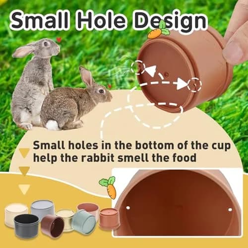Iffitya 8 Pcs Stacking Cups for Rabbits | Colorful Bunny Toys for Small Animals, Nesting & Foraging thumbnail 6