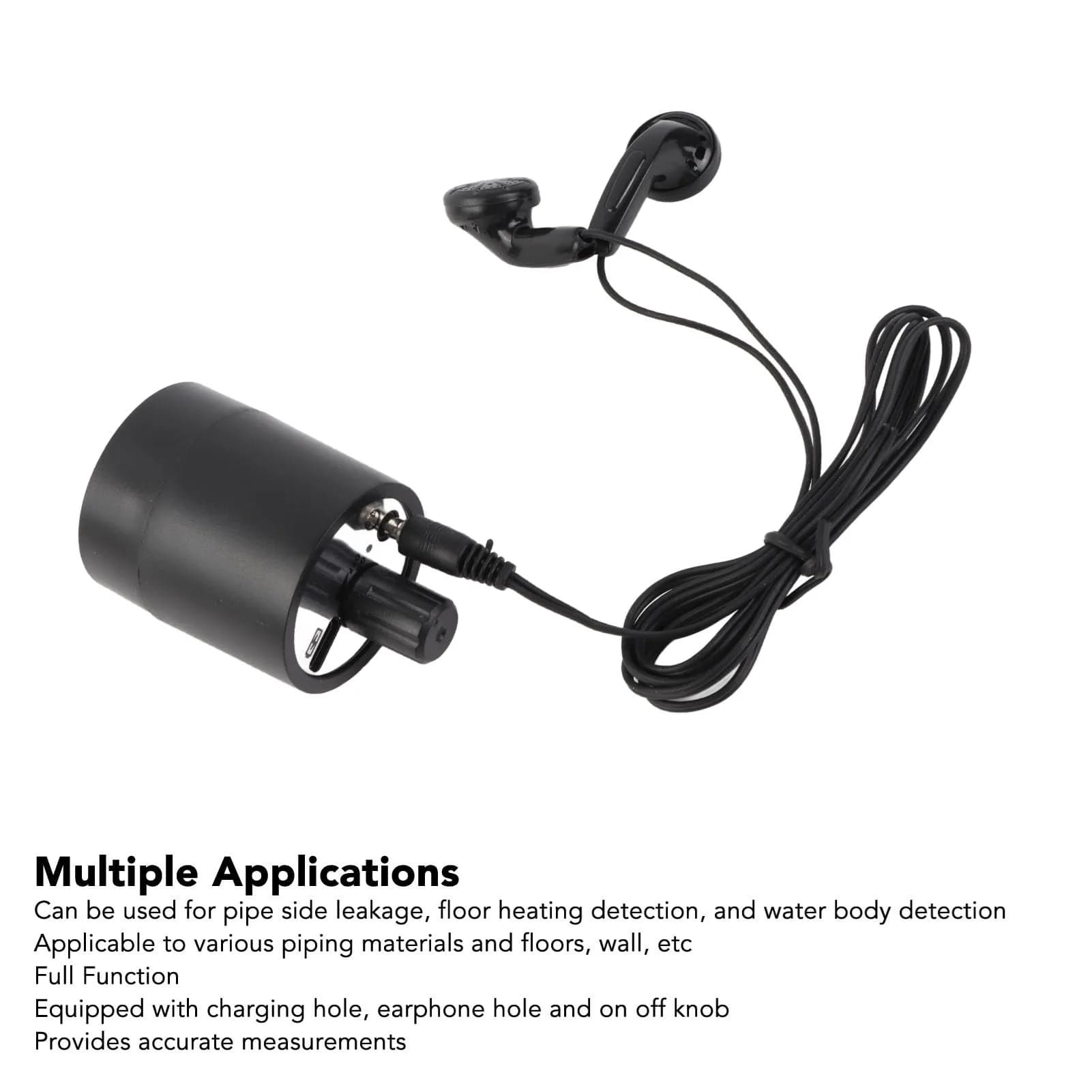 EBTOOLS Wall Pipe Leak Listen Detector with Amplifier & Earphone | 61mm x 35mm - main product image