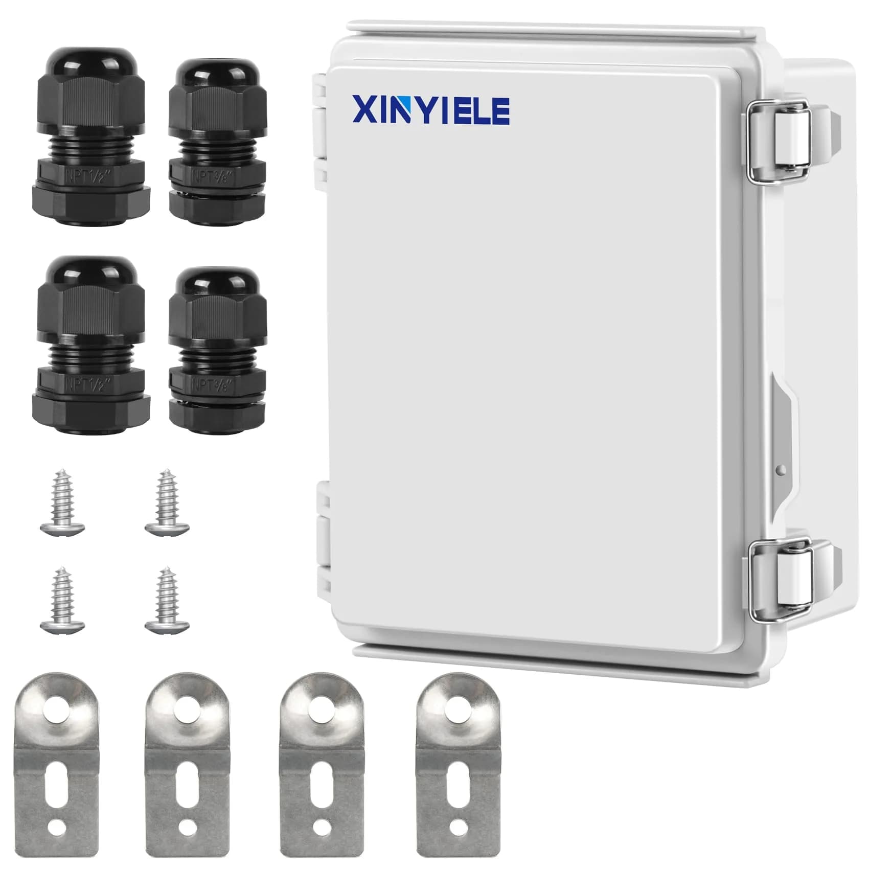 XINYIELE Waterproof Outdoor Project ABS Plastic Junction Box 8.7"X6.7"X4.5" | Weatherproof Dustproof Enclosure