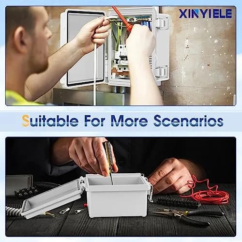 XINYIELE Waterproof Outdoor Project ABS Plastic Junction Box 8.7"X6.7"X4.5" | Weatherproof Dustproof Enclosure thumbnail 6