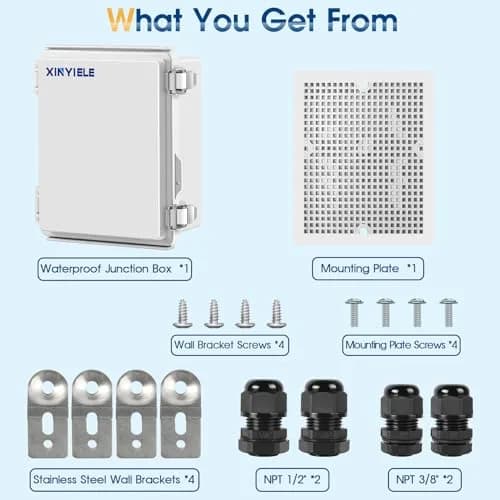 XINYIELE Waterproof Outdoor Project ABS Plastic Junction Box 8.7"X6.7"X4.5" | Weatherproof Dustproof Enclosure thumbnail 7