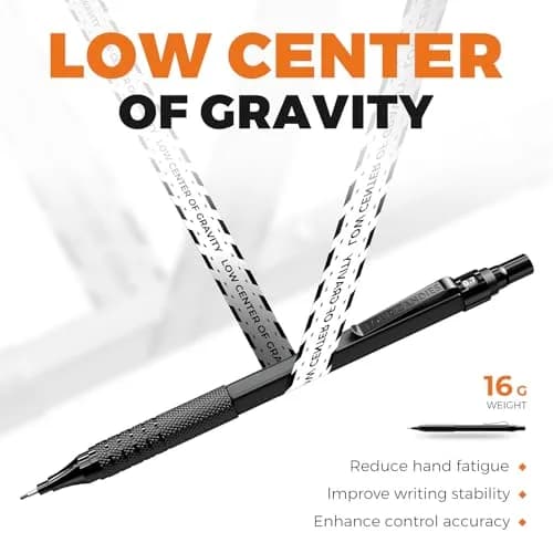 Four Candies Metal Mechanical Pencil Set 0.5mm & 0.7mm (4-Pack) | Smooth Writing, Anti-Skid Grip, Bulk Lead Refills thumbnail 5