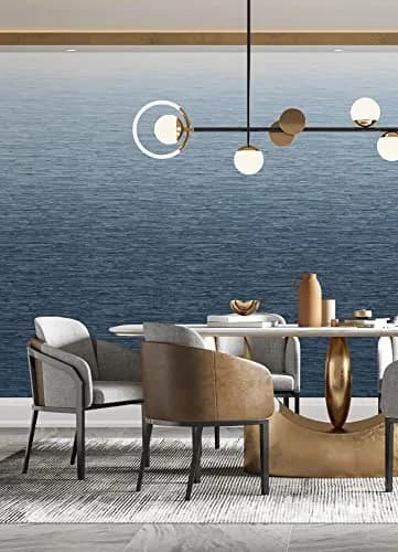 A-Street Prints Walls by Katie Hunt Into The Deep Dark Blue Ombre Wall Mural | Modern Blue Gradient with Textural Grasscloth Detailing thumbnail 6