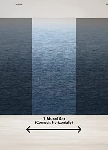A-Street Prints Walls by Katie Hunt Into The Deep Dark Blue Ombre Wall Mural | Modern Blue Gradient with Textural Grasscloth Detailing thumbnail 3