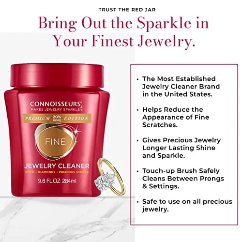 Connoisseurs Fine Jewelry Cleaner Solution 480ml (19.2 Fl Oz) | Ammonia-Free Formula for Gold, Platinum, Diamonds & Gemstones thumbnail 10