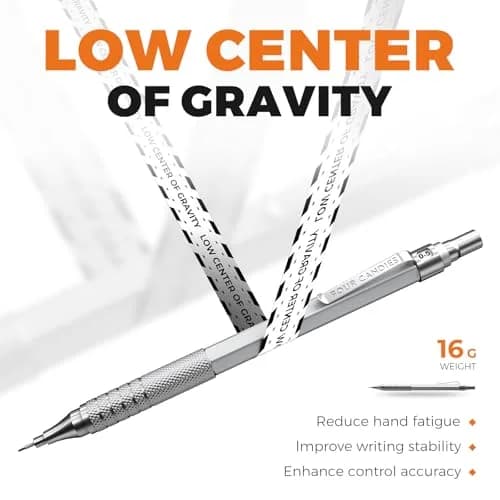 Four Candies Metal Mechanical Pencil Set 0.5mm & 0.7mm (2-Pack) | Smooth Writing Instrument for Students & Professionals thumbnail 5
